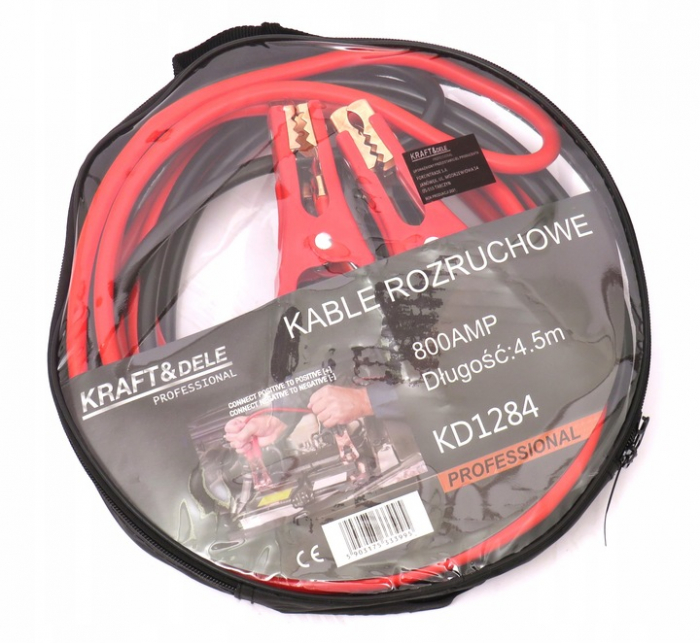 Set 2 cabluri curent pornire auto, 800A, 4.5 m, 12-24V (KD1284) [5]