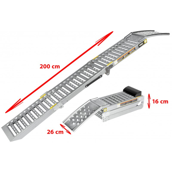 Set 2 rampe rampi auto de acces pliabile din otel 500-1600kg per set mobile 3070 (ECRN3070) [4]