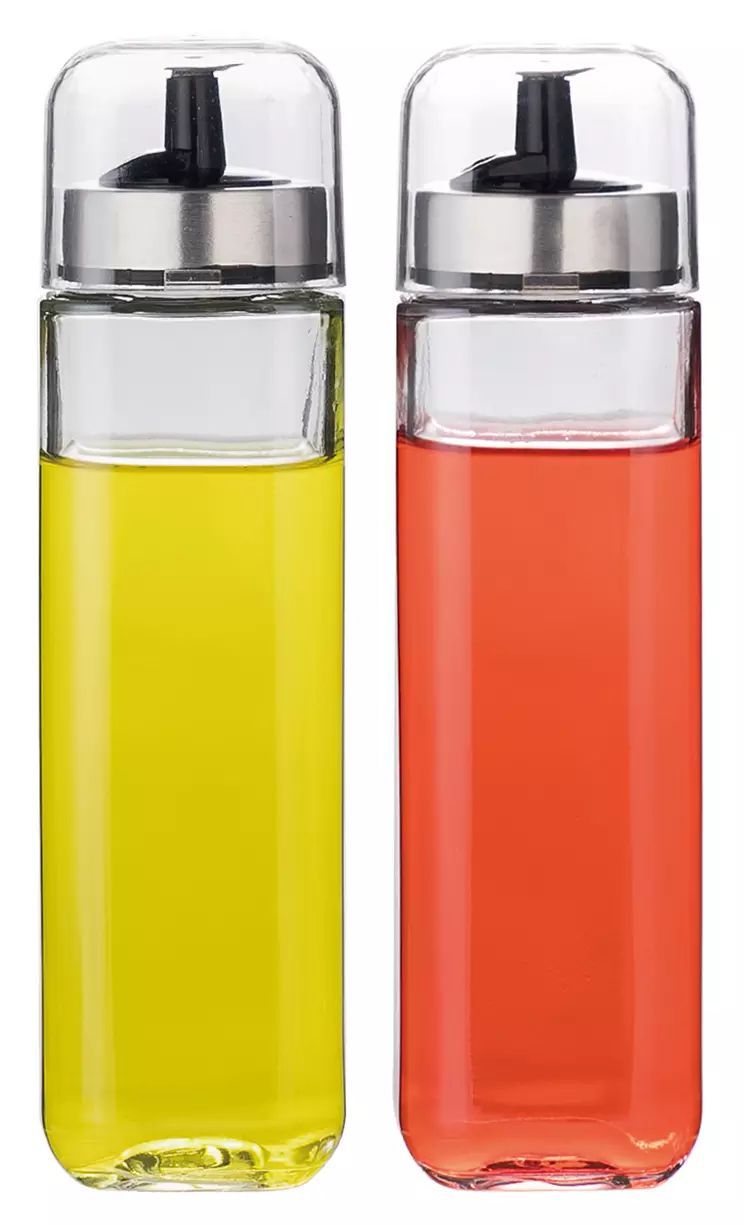 Set 2 recipiente pentru ulei si otet din otel si sticla (KH-1645) [2]