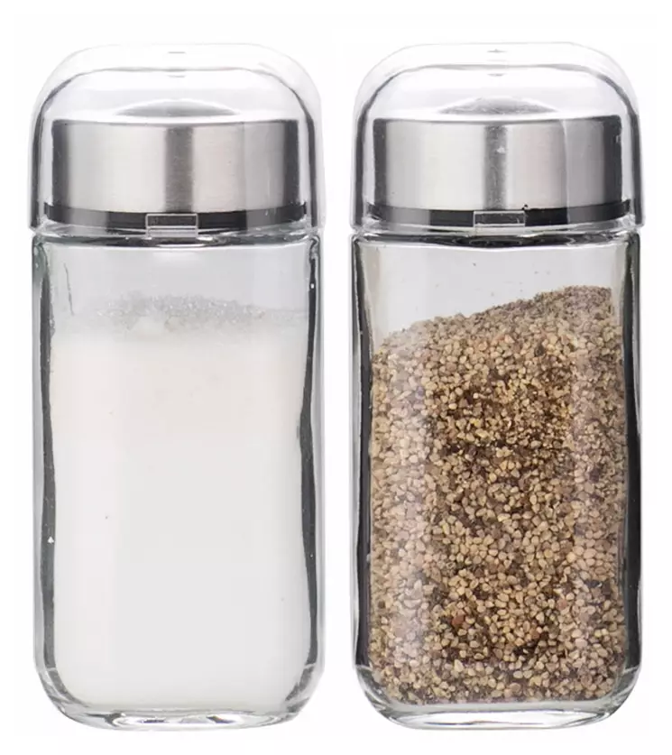 Set 2 recipiente solnita si pipernita din otel si sticla (KH-1643) [8]