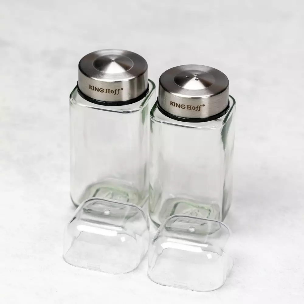 Set 2 recipiente solnita si pipernita din otel si sticla (KH-1643) [5]