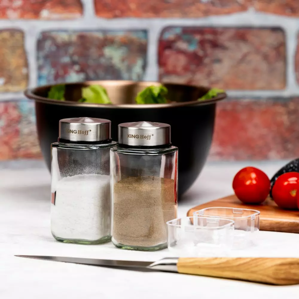 Set 2 recipiente solnita si pipernita din otel si sticla (KH-1643) [7]