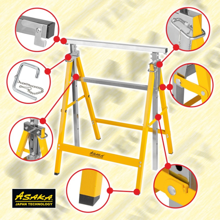 Set 2 suporti atelier reglabil 80-130cm capra stand suport de lucru (3026) [3]