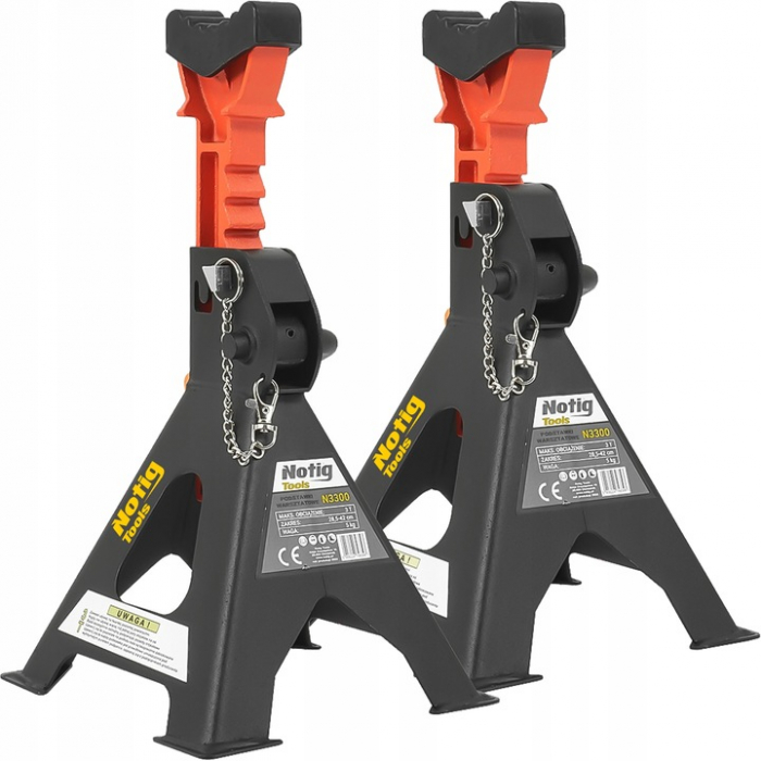 Set 2 suporti sustinere material protectie 2 sigurante tip capra 3 Tone auto, reglaj dinti 295-430mm (N3300) [6]