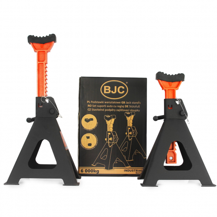 Set 2 suporti sustinere material protectie 2 sigurante tip capra 6 Tone auto, reglaj dinti 390-600mm (M80101) [4]