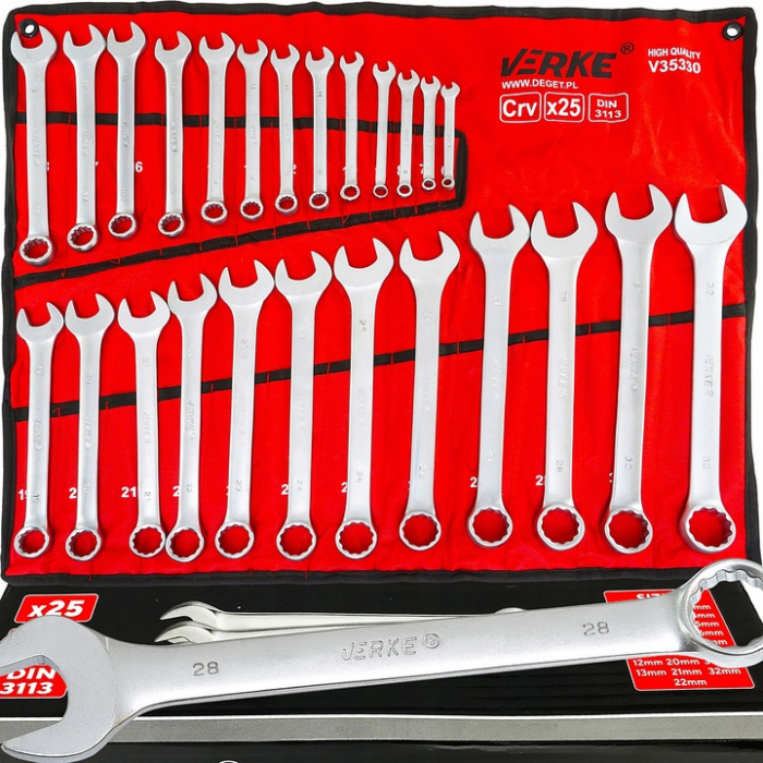 Set 25 chei fixe combinate 6-32mm 25bucati piese Chrome-Vanadium Cr-V (V35330) [1]