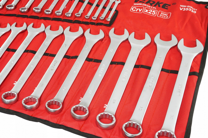 Set 25 chei fixe combinate 6-32mm 25bucati piese Chrome-Vanadium Cr-V (V35330) [7]