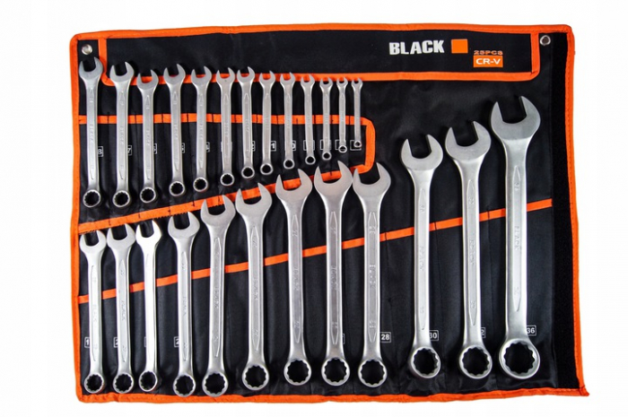 Set 25 chei fixe combinate 6-36mm 25bucati piese Chrome-Vanadium Cr-V (16008) [4]