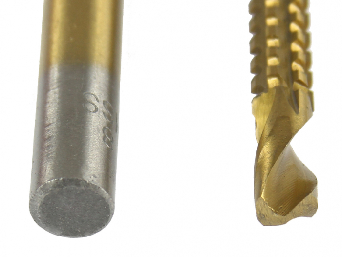 Set 3 burghie freza conica metal in trepte 4-30mm + 3 burghie frezare (M22295) [4]