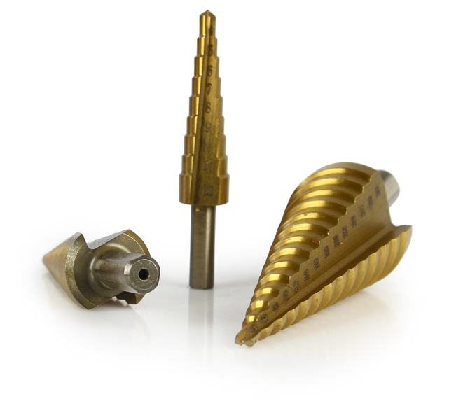 Set 3 burghie freza conica metal in trepte 4-30mm + 3 burghie frezare (M22295) [2]