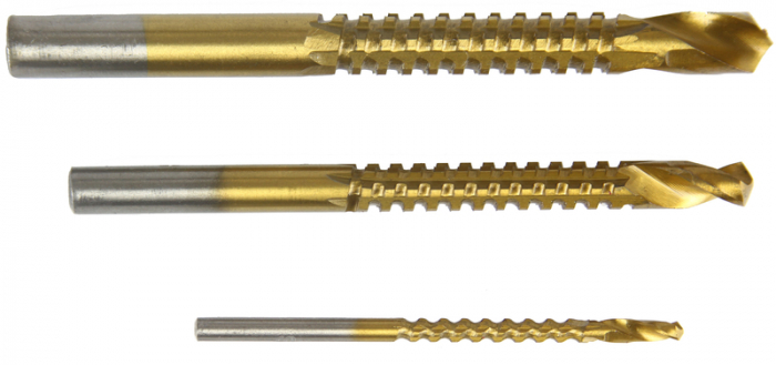 Set 3 burghie freza conica metal in trepte 4-30mm + 3 burghie frezare (M22295) [5]
