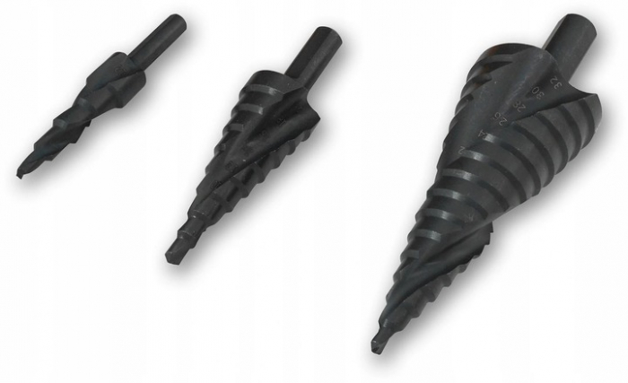 Set 3 burghie freza conica metal in trepte 4-32mm (V05052) [10]