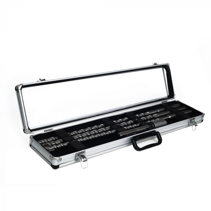 Set 3 burghie lungi 16 20 22mm x 500mm SDS Max + adaptor SDS+ pentru beton (TA4041) [4]