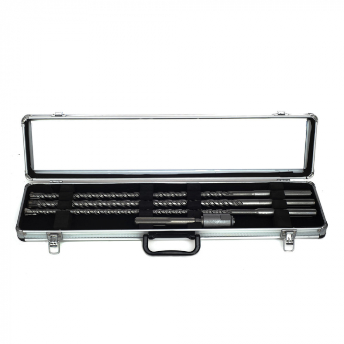 Set 3 burghie lungi 16 20 22mm x 500mm SDS Max + adaptor SDS+ pentru beton (TA4041) [3]
