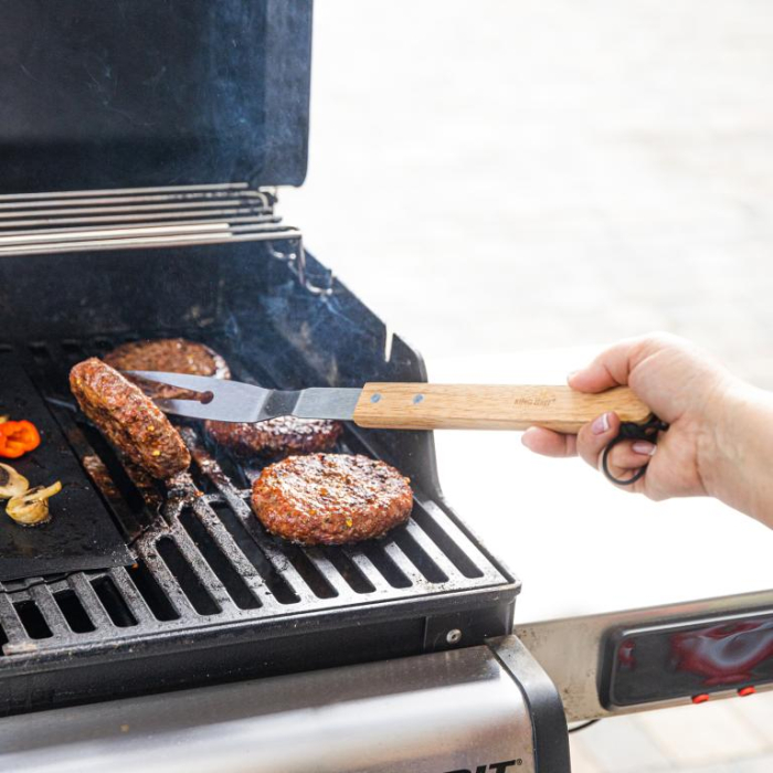 Set 3 piese ustensile de gratar din otel inoxidabil cu maner din lemn  (KH-1918) [14]