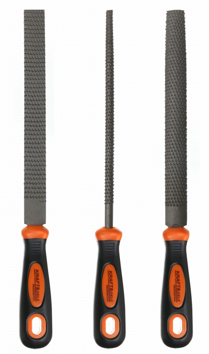 Set 3 pile pentru lemn raspile cu maner ergonomic slefuire razuire 200mm (KD10892) [3]