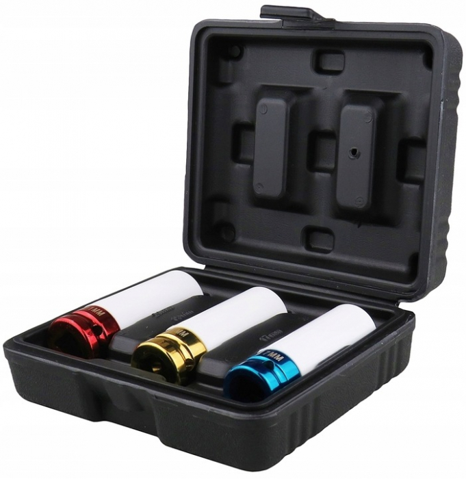 Set 3 tubulare lungi impact jante aliaj cu protectie cauciuc 17 19 21mm (M58270) [5]