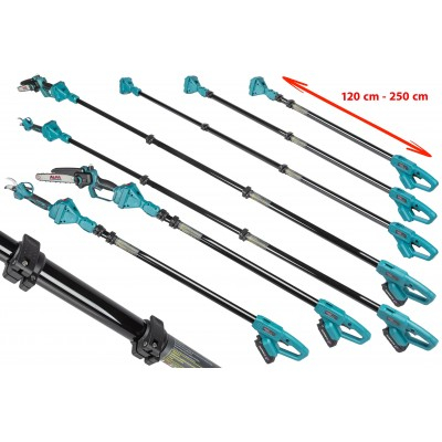Set 3in1 drujba 8 inchi 20 cm, foarfeca de gradina cu acumulator 21V si prelungitor telescopic 250 cm (ALCD2B-21V+) [6]