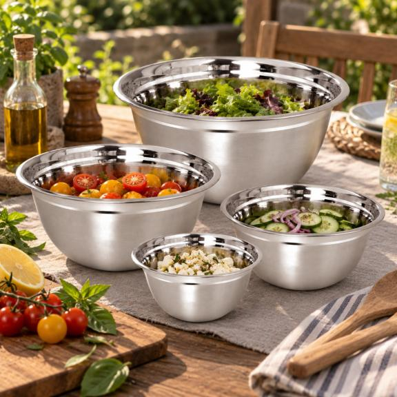 Set 4 boluri de bucatarie din inox 18 20 24 si 26 cm (KH-2059) [2]
