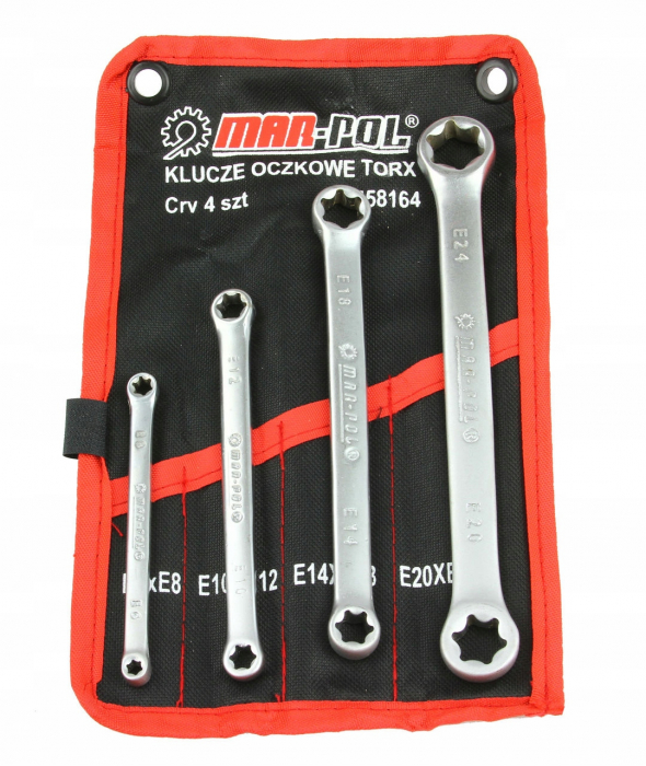 Set 4 chei inelare tip torx E6-E24 4bucati piese Cr-V (M58164) [2]