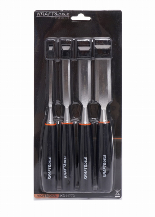 Set 4 dalti 230mm 6-25mm cu maner lemn (KD11773) [10]