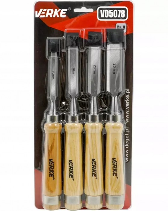 Set 4 dalti 290mm 10-25mm cu maner lemn (V05078) [6]