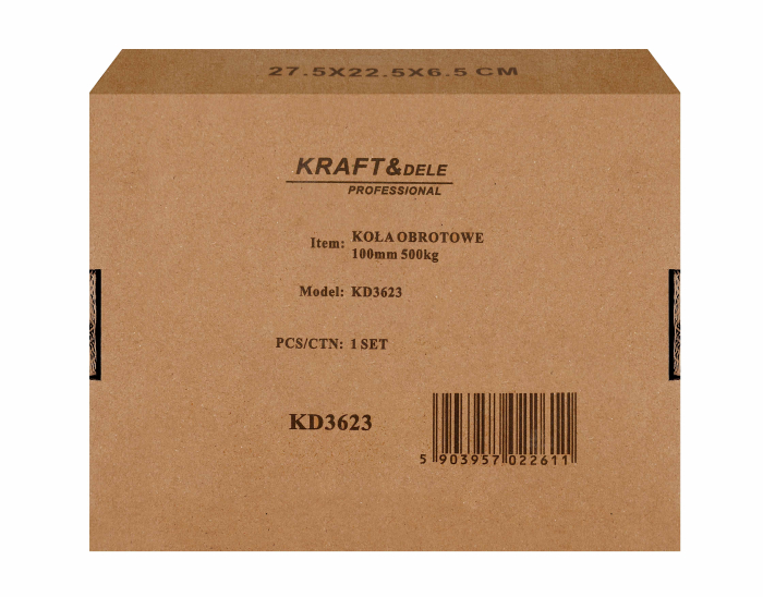 Set 4 roti pivotante 100 mm cu frana si capacitate de 500 kg (KD3623) [15]