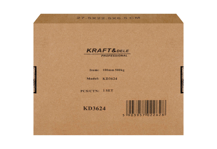 Set 4 roti pivotante 100 mm cu frana si capacitate de 500 kg (KD3624) [13]
