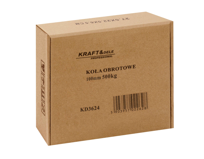 Set 4 roti pivotante 100 mm cu frana si capacitate de 500 kg (KD3624) [14]