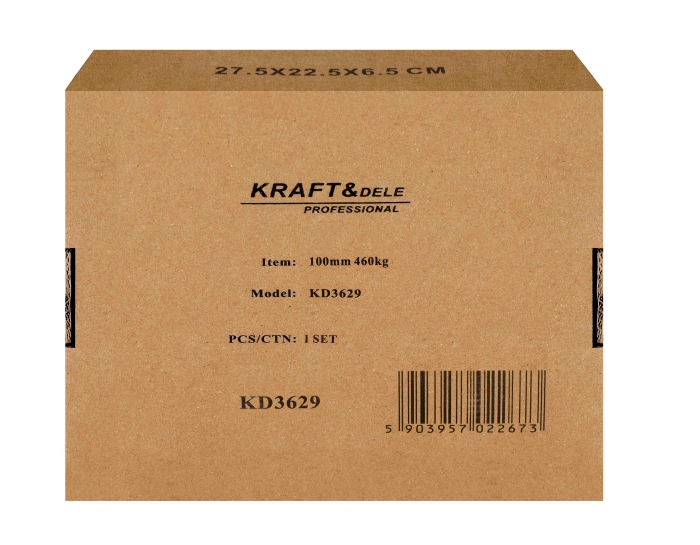 Set 4 roti pivotante 100 mm cu frana si capacitate totala 460 kg  (KD3629) [14]