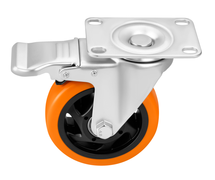 Set 4 roti pivotante 100 mm cu frana si capacitate totala 460 kg  (KD3629) [5]