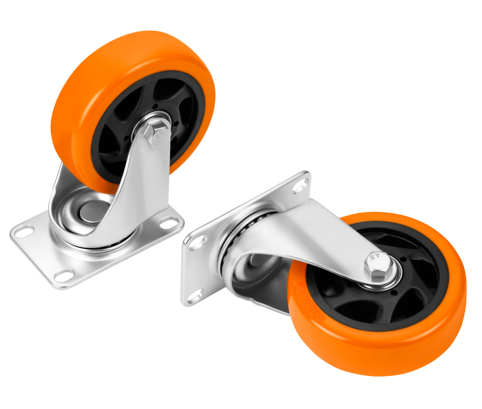 Set 4 roti pivotante 100 mm cu frana si capacitate totala 460 kg  (KD3629) [10]