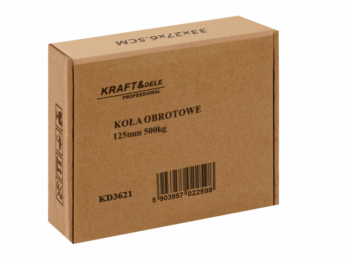 Set 4 roti pivotante 125 mm cu frana si capacitate de 500 kg (KD3621) [11]