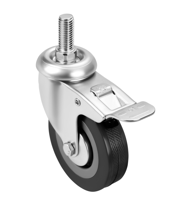 Set 4 roti pivotante 75 mm cu frana si capacitate de 200 kg (KD3625) [6]
