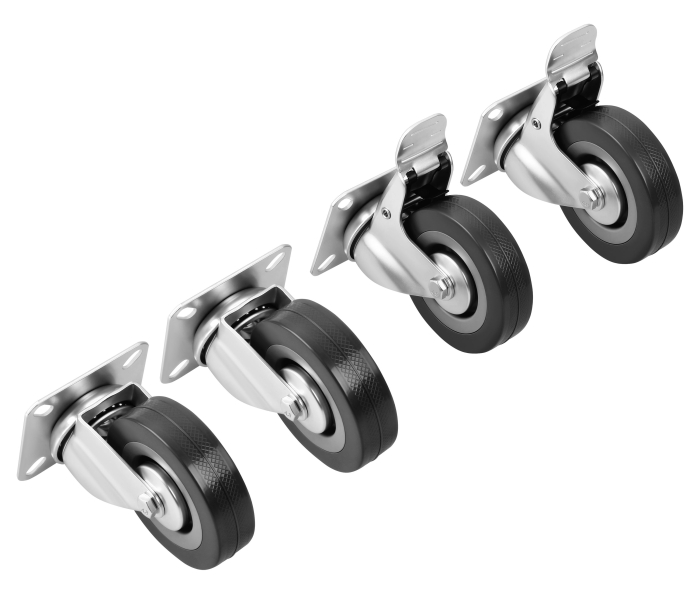 Set 4 roti pivotante 75 mm cu frana si capacitate de 220 kg (KD3620) [10]