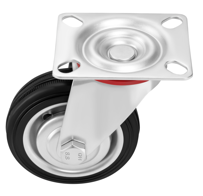 Set 4 roti pivotante 75 mm cu frana si capacitate totala 250 kg (KD3627) [8]