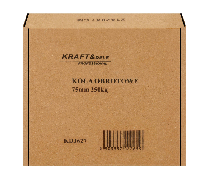 Set 4 roti pivotante 75 mm cu frana si capacitate totala 250 kg (KD3627) [13]