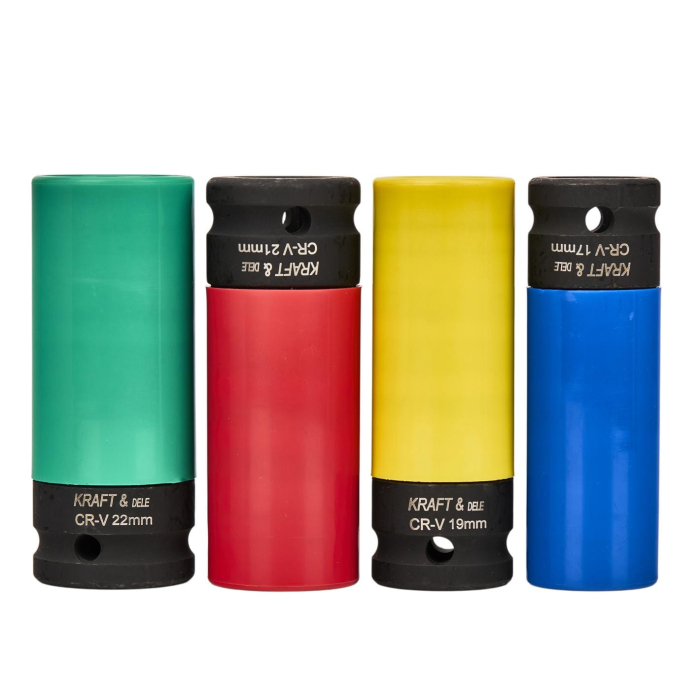 Set 4 tubulare lungi impact jante aliaj cu protectie cauciuc 17-22mm (KD11751) [5]