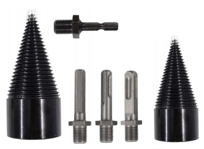 Set 2 burghie con despicator 32mm 42mm lemn pentru bormasina cu impact percutie + 3 adaptoare (KD11248) [7]