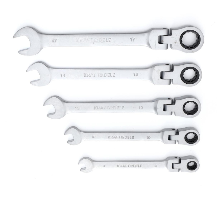 Set 5 chei cu clichet articulate 8-17mm 5bucati piese cap flexibil Cr-V (KD10105) [3]