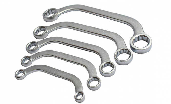 Set 5 chei inelare tip C 10-19mm 5bucati piese Chrome-Vanadium Cr-V (S10985) [5]