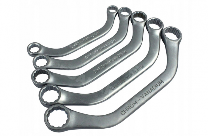 Set 5 chei inelare tip C 10-19mm 5bucati piese Chrome-Vanadium Cr-V (S10985) [7]