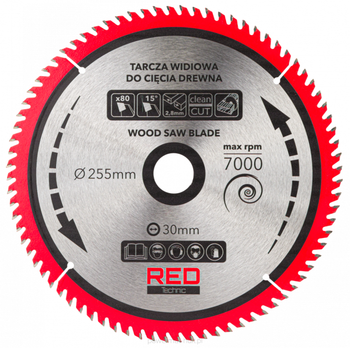 Set 5 discuri panze fierastrau circular lemn 255mm 30mm  (RTZTWD0082) [8]
