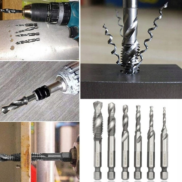 Set 6 burghie autofiletante cu filet filetare M3-M10 (V86231) [3]