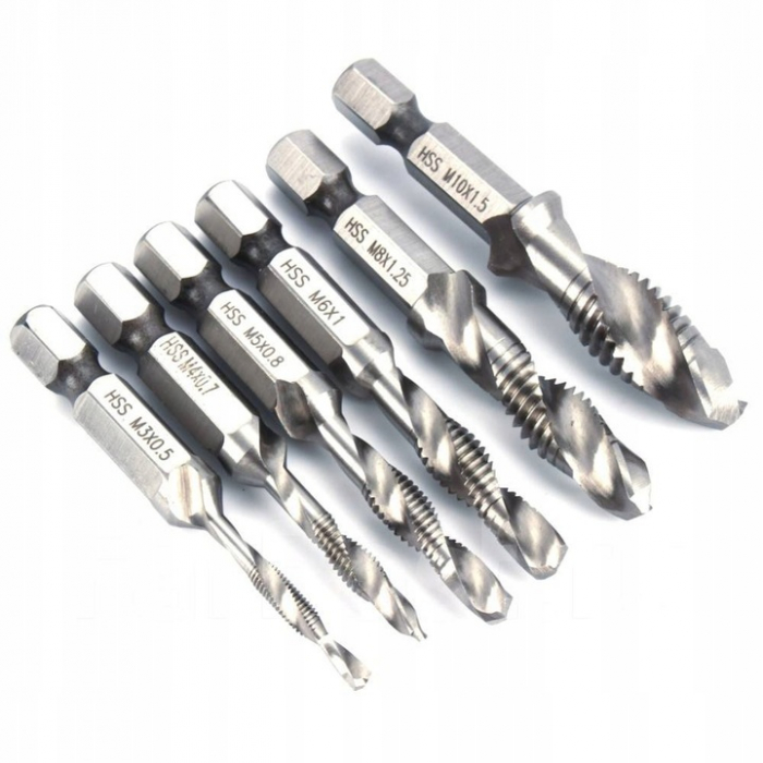 Set 6 burghie autofiletante cu filet filetare M3-M10 (V86231) [5]