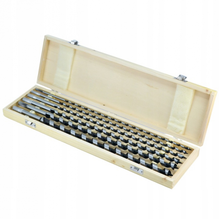 Set 6 burghie lemn 6-18mm lungi 460mm (33400) [3]