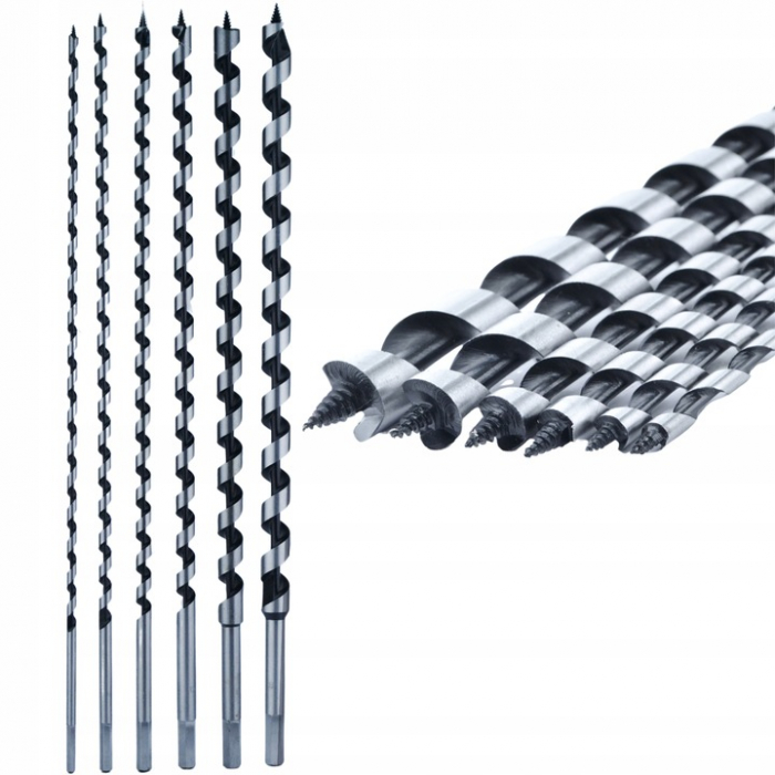Set 6 burghie lemn 6-18mm lungi 460mm (33400) [5]