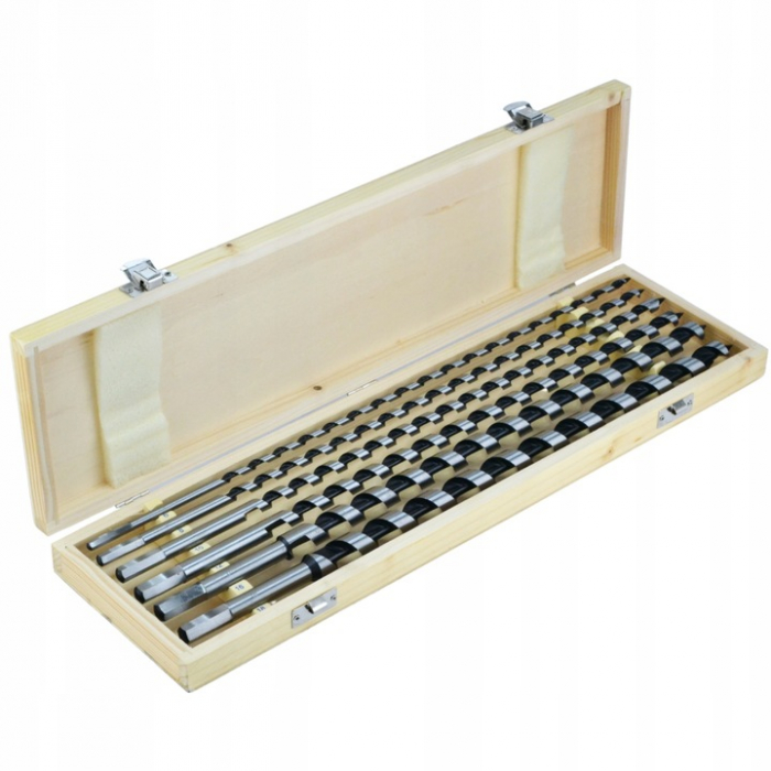 Set 6 burghie lemn 6-18mm lungi 460mm (33400) [2]