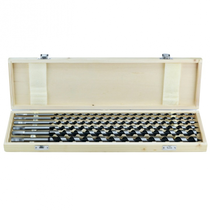 Set 6 burghie lemn 6-18mm lungi 460mm (33400) [4]