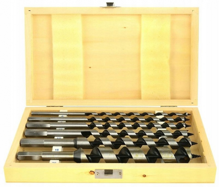 Set 6 burghie lemn 6-25mm lungi 230mm (S10471) [4]